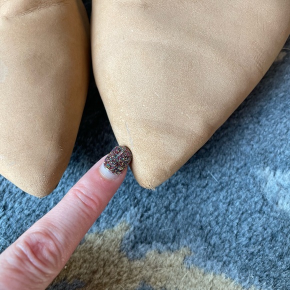 Able Becca Slipper Leather Shearling Slide Mule size 8.5 Tan Brown - Picture 9 of 11